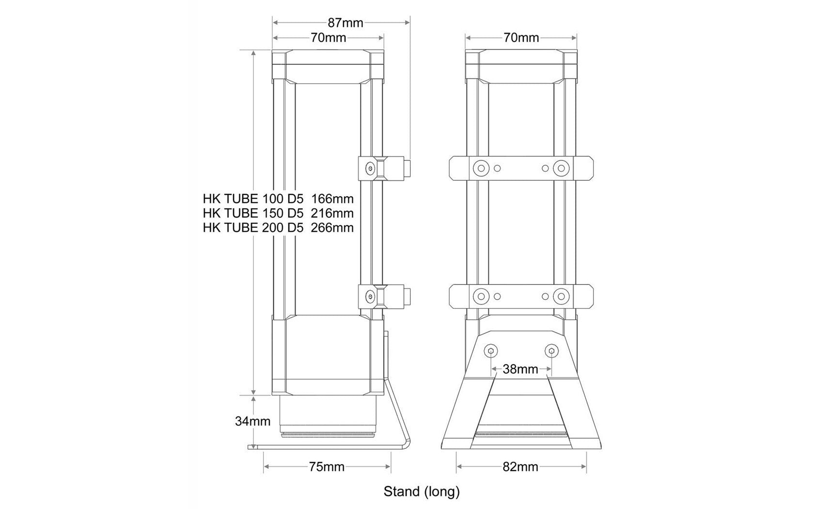 Watercool HEATKILLER® Tube - Stand (Long)