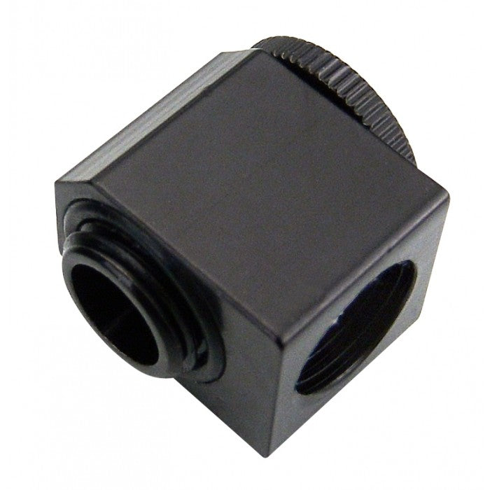 Koolance 90 degree Fitting Single, Adjustable Elbow Low Profile, G 1/4 BSPP - Black Ordinary Cooling Gear