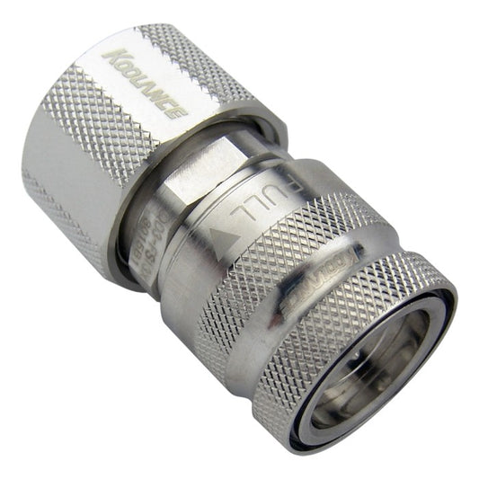 Koolance QD3 Female Quick Disconnect No-Spill Coupling, Compression for 13mm x 19mm - Chrome