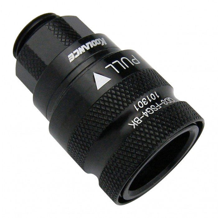 Koolance QD3 Female Quick Disconnect No-Spill Coupling, Threaded G 1/4 BSPP - Black Ordinary Cooling Gear Australia