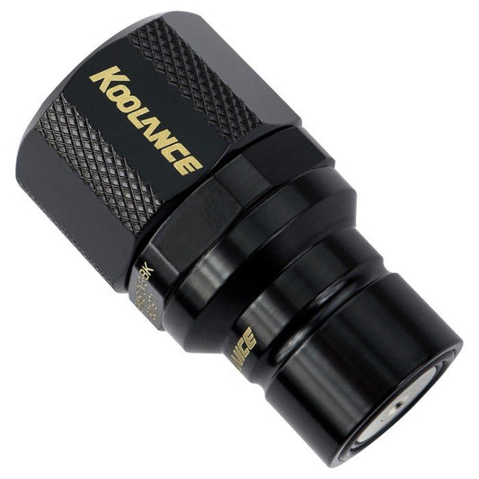 Koolance QD3 Female Quick Disconnect No-Spill Coupling, Compression for 10mm x 13mm - Black