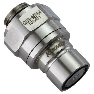 Koolance QD3 Male Quick Disconnect No-Spill Coupling, Male Threaded G 1/4 BSPP - Chrome