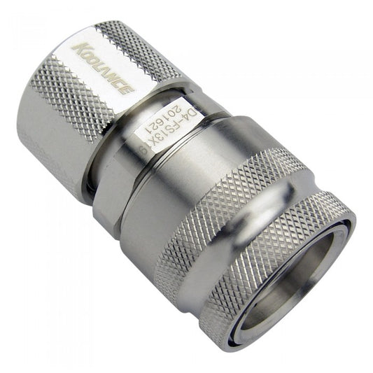 Koolance QD4 Female Quick Disconnect No-Spill Coupling, Compression for 13mm x 19mm (1/2in x 3/4in)