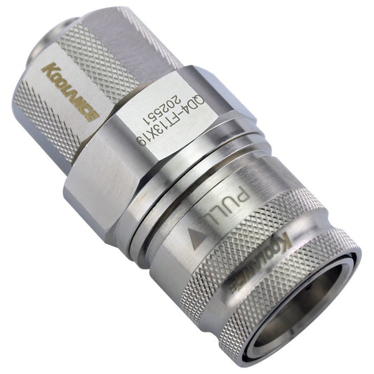 Koolance QD4 Female Quick Disconnect No-Spill Coupling, Compression for 13mm x 19mm (1/2in x 3/4in)