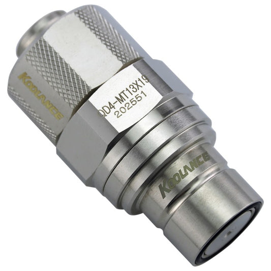Koolance QD4 Male Quick Disconnect No-Spill Coupling, Compression for 13mm x 19mm (1/2in x 3/4in)